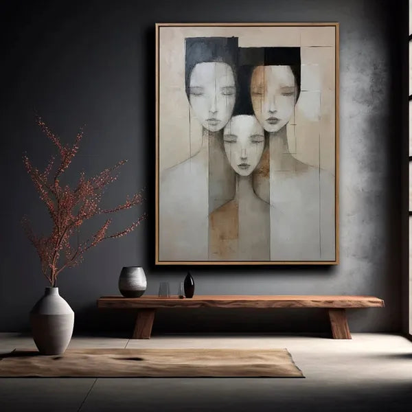 woman art Figure Wall Art Portrait Woman Portrait Woman Paint Hand Painted Oil Painting Minimalist Art Woman Face Abstract face